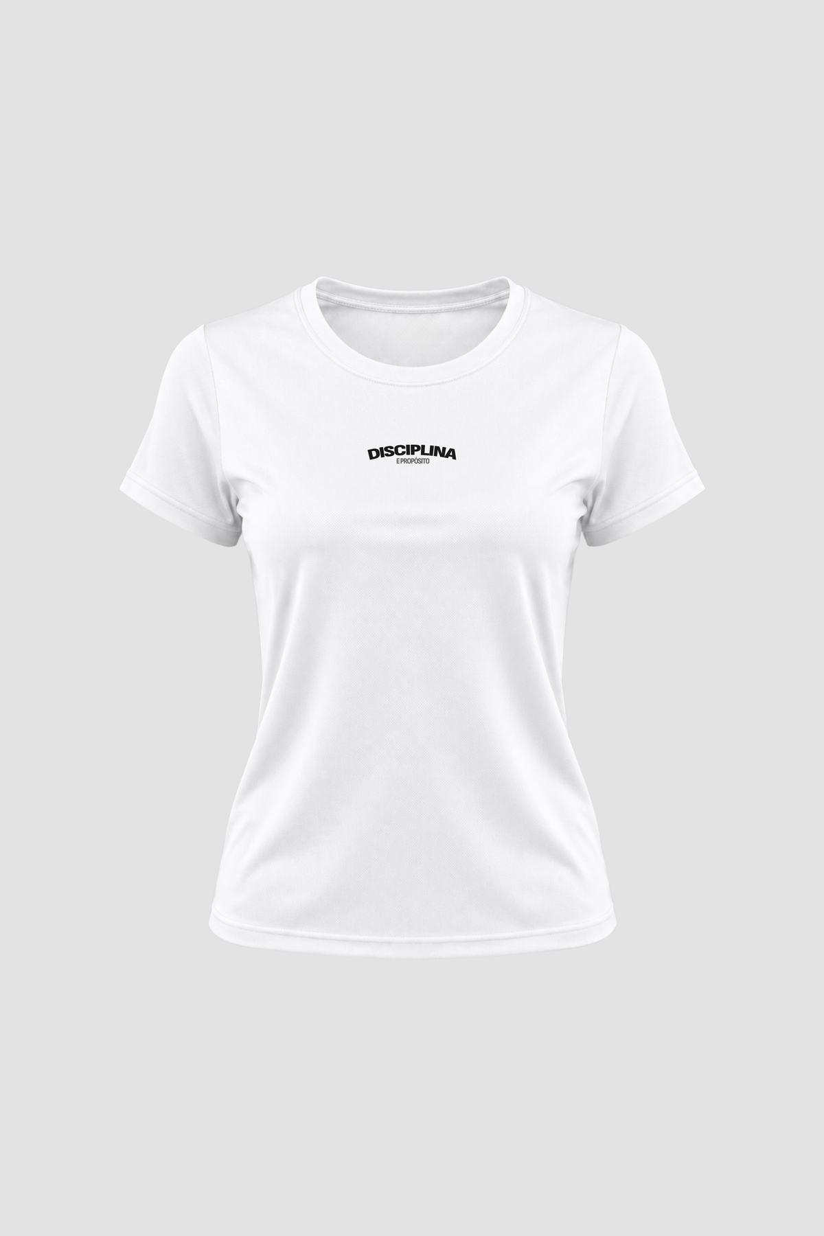 Camiseta Dry Fit Feminina - Branco - Disciplina e Propósito