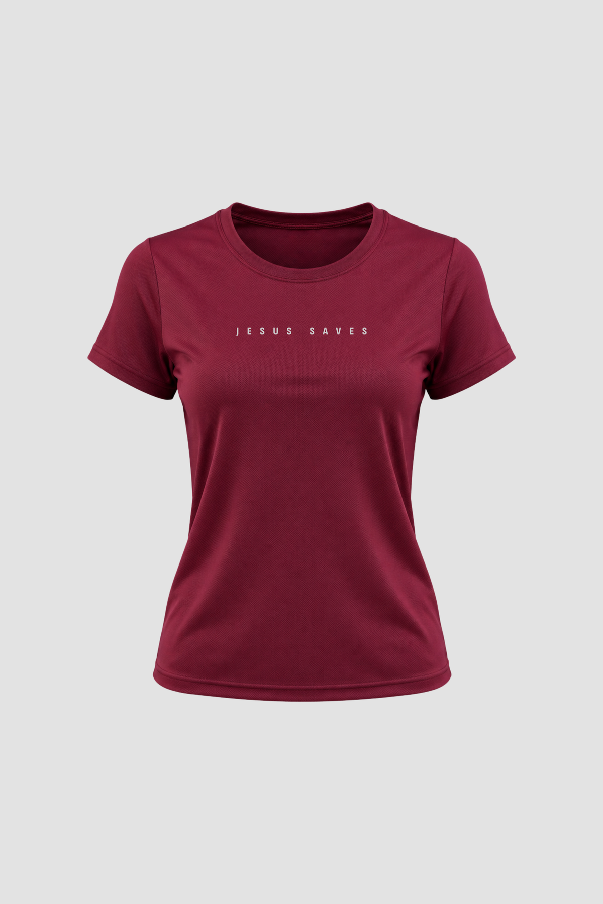 Camiseta Dry Fit Feminina - Vinho - Jesus Saves