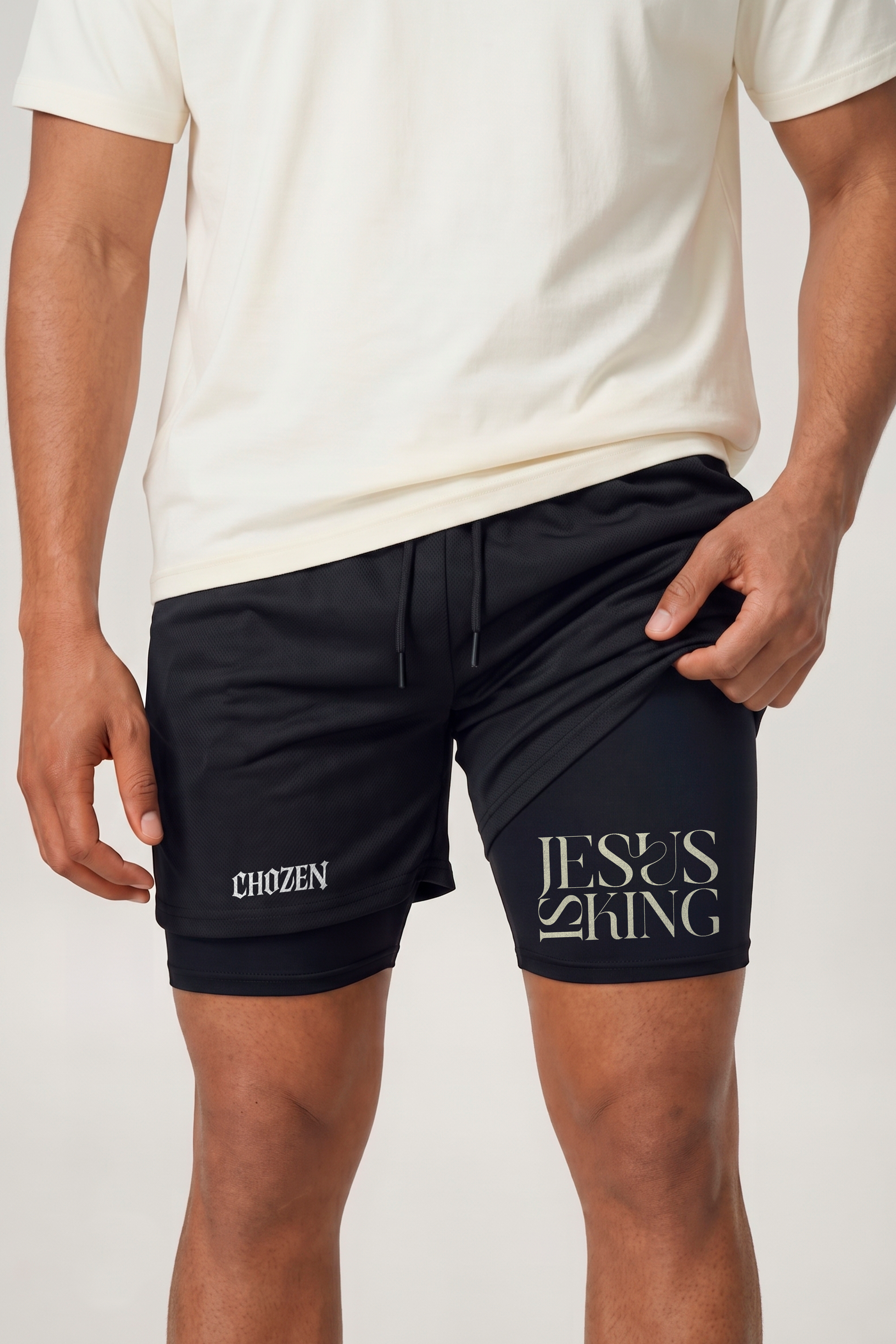 Short Compressão 2 em 1 - Jesus is King
