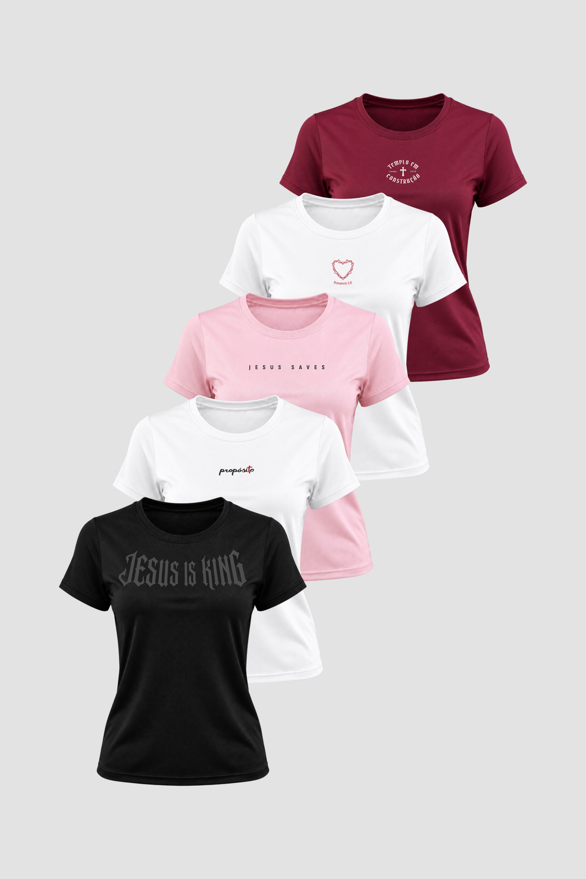 Kit 5 Dry Fits Femininas - Escolhida