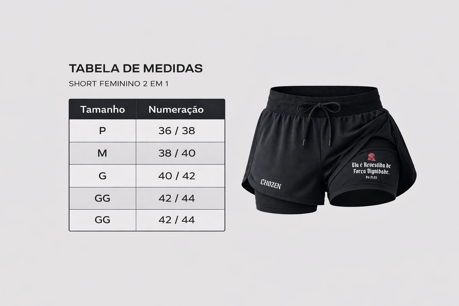 Short Feminino 2 em 1 - In God We Trust