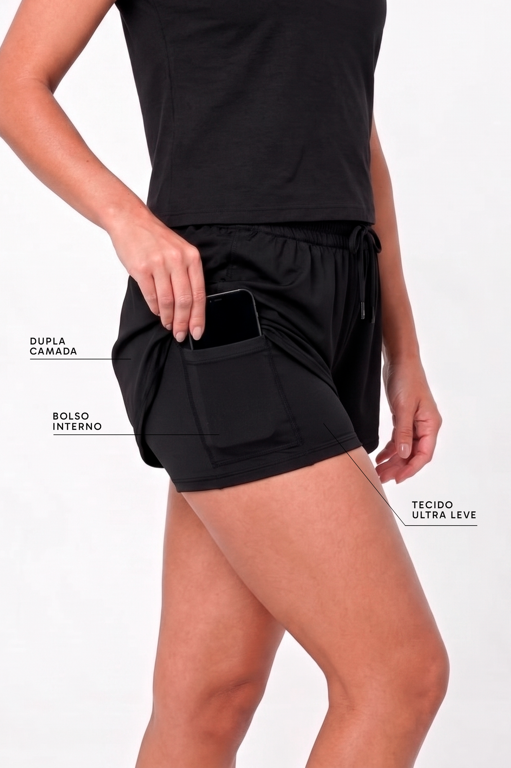 Short Feminino 2 em 1 - True Love